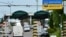 Poland -- Cars drive past the checkpoints at the Polish-Ukrainian border crossing in Medyka, June 8, 2017