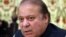 Pakistani ousted prime minister Nawaz Sharif speaks during a press in Islamabad on September 26.