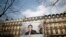 FRANCE -- A banner with a giant portrait of jailed Iranian lawyer Nasrin Sotoudeh by Arash Ashourinia is seen on the headquarters of the French National Bar Council, demanding her release, in Paris, March 28, 2019