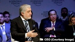 Afghan Chief Executive Abdullah Abdullah attends the World Economic Forum in Davos, Switzerland, on January 23.