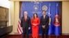 U.d. e presidentit të Kosovës, Albulena Haxhiu, dhe kongresistët amerikanë Keith Self dhe Suhas Subramanyam.