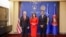 U.d. e presidentit të Kosovës, Albulena Haxhiu, dhe kongresistët amerikanë Keith Self dhe Suhas Subramanyam.