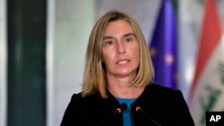 Federica Mogherini, coordonatoarea politicii externe europene. 13 iulie 2019