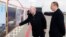 İlham Əliyev və Cahangir Əsgərov Heydər Əliyev Beynəlxalq Aeroportunda yeni aerovağzal kompleksinin təməlqoyma mərasimində - 17 mart 2011