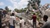 A Manguier Hotel romjai a földrengés után, 2021. augusztus 14 -én, Les Cayes -ben, Haiti délnyugati részén