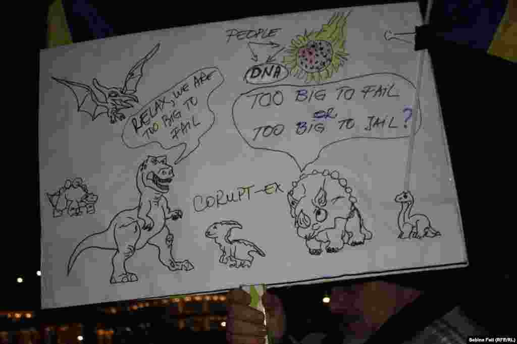 Romania, Bucharest, anti-governmental protest in Piata Victoriei, February 11, 2017