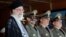 Iran's Supreme Leader Ayatollah Ali Khamenei delivering a speech on October 5 at the Military College of Tehran where he described the United States government as "untrustworthy."