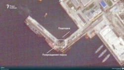 Последствия удара украинского подводного дрона по порту Новороссийска на спутниковом снимке