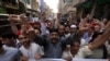 Protesting members of Pakistan's Awami National Party (ANP) 