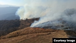 Пожар в Джавском районе