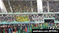 Celebration of Turkmenistan's flag day in the Olympic Stadium in 2011