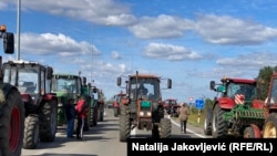 Protest poljoprivrednika u Subotici, na severu Srbije, 30. septembar 2024. 