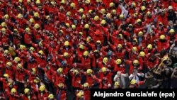 Акция каталонских пожарных 3 октября в Барселоне