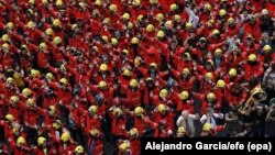 Pompieri la protestul de la Barcelona, 3 octombrie 2017