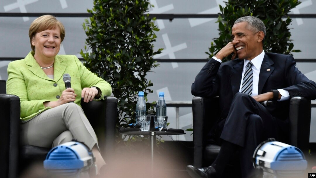 Merkel i Obama na konferenciji u Berlinu, maj 2017.