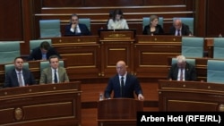 Ramush Haradinaj gjatë fjalimit në Kuvend, 5 tetor 2026.