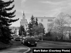 A view of Prague's Hotel International in the distance. When Stalin offered the Czechs a Socialist-Realist tower of their own in the early 1950s, Prague authorities opted to build it in a bucolic residential district -- far from where anyone might see it.