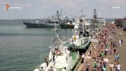 Крымские корабли вышли на парад в День Военно-морских сил в Одессе (видео)