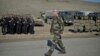 Nagorno-Karabakh - Armenian President Serzh Sarkisian watches a military exercise, 20Nov2015.