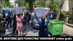 Акция протеста против политики президента Гурбангулы Бердымухамедова. Стамбул, 29 мая, 2020 (архивное фото) 