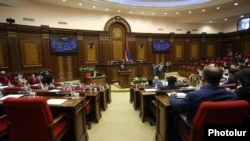 Armenia - The Armenian parliament debates amendments to the Electoral Code, Yerevan, April 1, 2021.