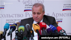 Armenia - Russian Ambassador to Armenia Sergey Kopyrkin holds a news conference, June 11, 2019