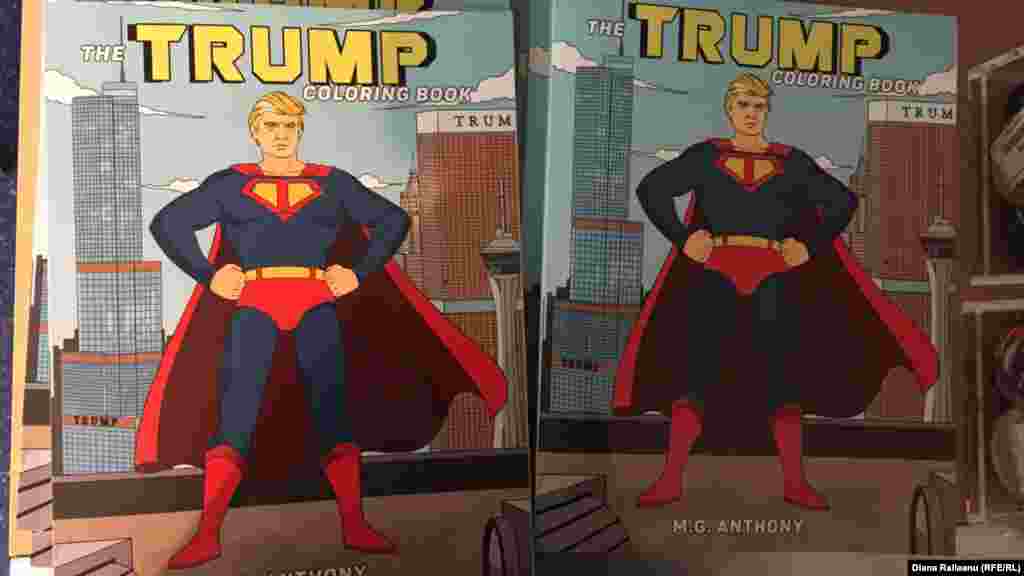 Carte de comicsuri cu Donald Trump.