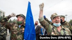 Protestul veteranilor, Chișinău, 17 mai 2020. 