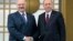 Turkish President Recep Tayyip Erdogan (right) and Belarusian President Alyaksandr Lukashenka in Ankara in 2019.