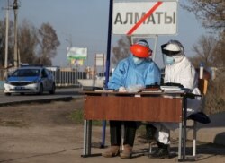 Алматының шығаберісіндегі блокпост. 30 наурыз 2020 жыл.