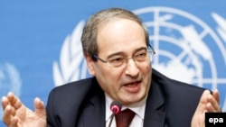 Глава сирийской правительственной делегации на переговорах в Женеве, замминистра иностранных дел Файсал Мекдад, 26 January 2014.