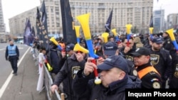 Sindicaliștii din sistemul penitenciar au protestat în Piața Universității.