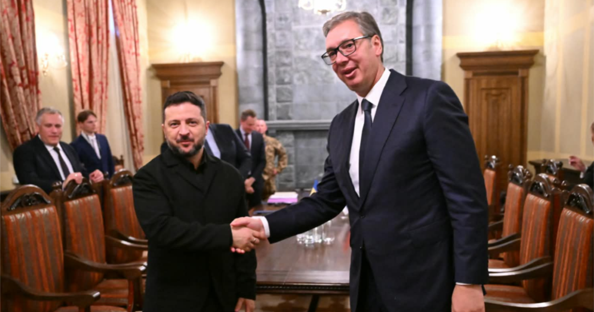 Zelensky dhe Vuçiq takohen në Ukrainë