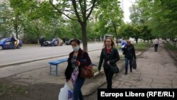 Păstrând distanța socială pe străzile din Tiraspol