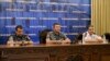 Armenia -- The chief of the Armenian police, Vladimir Gasparian (C), holds a meeting in Yerevan, 8Aug2016.