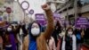 Protest protiv povlačenja Turske iz Istanbulske konvencije, međunarodnog sporazuma namijenjenog zaštiti žena, u Istanbulu 20. marta 2021. 