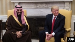 U.S. President Donald Trump and Saudi Deputy Crown Prince Muhammad bin Salman (file photo)