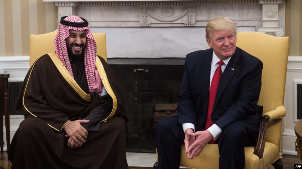 دیدار دونالد ترامپ و محمد بن سلمان، ولیعهد عربستان در کاخ سفید در مارس ۲۰۱۷