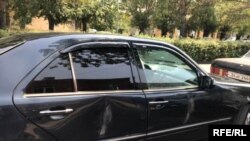 The car Ghalechian was travelling in following an attack on August 14, 2017 (file photo)