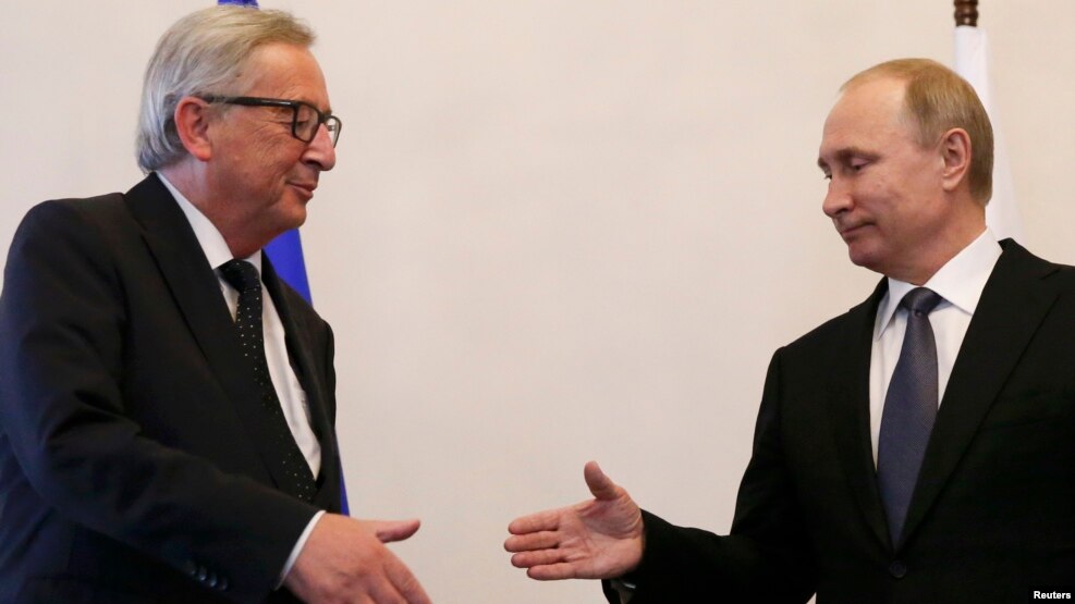 Presidenti i Komisionit Evropian, Juncker në takim me presidentin rus, Vladimir Putin 