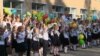 Капитальная школа в Авдеевке, гимн России в Донецке