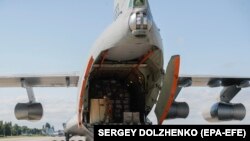 Літак «Іл-76», який прибув з гуманітарною допомогою з Китаю, Бориспіль, 24 червня 2020 року
