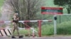 Un panou cu inscripția „republica moldovenească nistreană” la frontiera R. Moldova cu Ucraina, regiunea Odesa, mai 2021