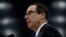 Treasury Secretary Steve Mnuchin testifies on Capitol Hill in Washington on April 11.