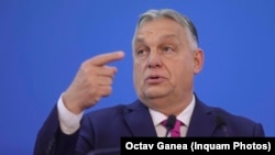 Прем'єр-міністр Угорщини Віктор Орбан під час візиту до Румунії. Бухарест, 20 грудня 2024 року