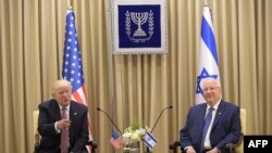 Președintele Donald Trump la întîlnirea cu omologul său israelian Reuven Rivlin