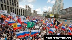 Митинг на проспекте Сахарова 20 июля