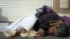 Iran -- An Iranian homeless sleeping outdoor. 