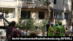 На місці вибуху у житловому будинку у Києві, 26 липня 2017 року