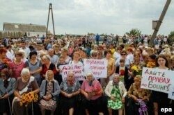 La ceremonia de astăzi din satul Hrabove, în regiunea Donețsk